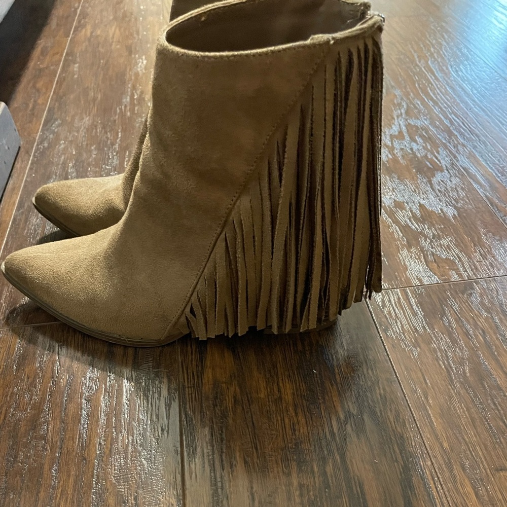 Fringe booties